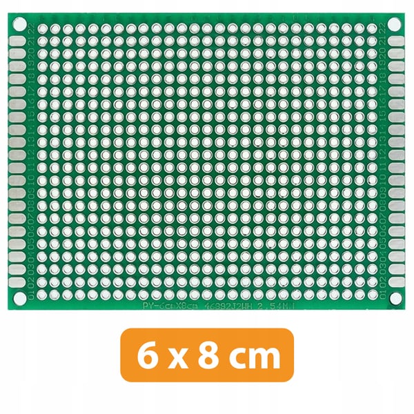Kaksipuolinen universaali prototyyppiprinttilevi 60 x 80 mm vihreä