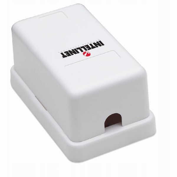 Intellinet Keystone-fatningshus til overflademontering, 1 port, hvid