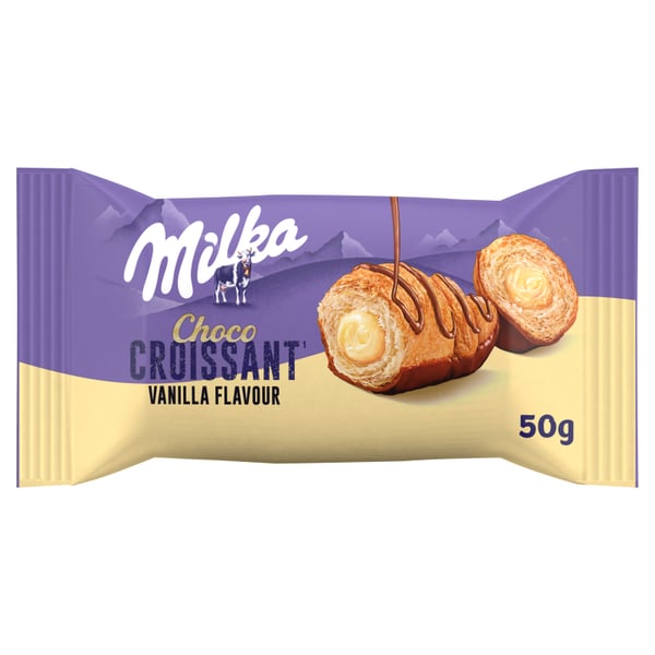 Milka Chokladcroissant smördegscroissant med vaniljsmak 50 g