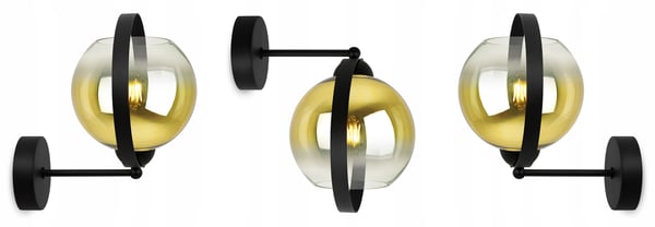 VÆGLAMPE LOFTSLAMPE MED GYLDEN LED-LAMPESKÆRM 15 CM