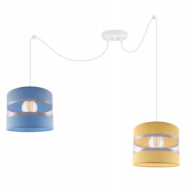 Lofthængende lampe med loftskrone og edderkopskærm
