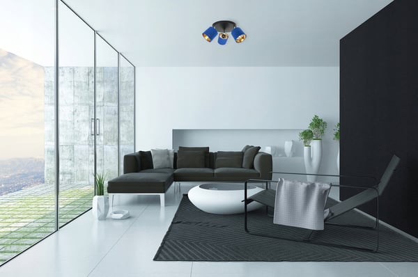 Lofthængende lampe med gylden LED-loftlampe
