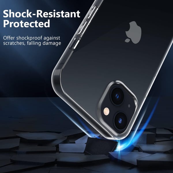 Skal till Apple iPhone 14 i transparent och härdat glas, 3 delar