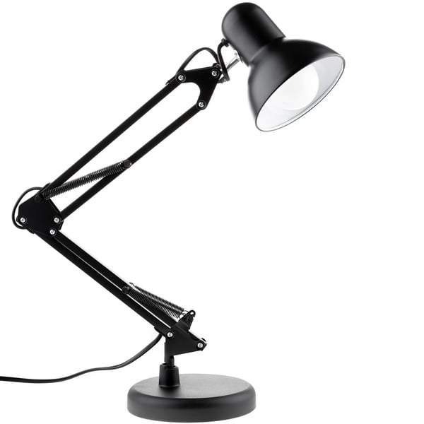 Pöytävalaisin TOBI E27 musta ja kiinnike työpöydälle Lumiled
