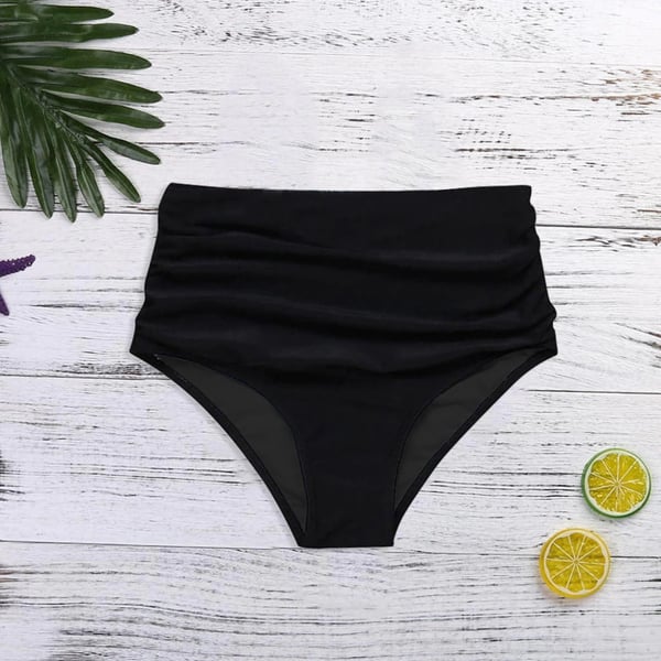 Bikinisæt badedragt sort højtaljet stivnet XL Bikinisæt badedragt sort højtaljet stivnet S