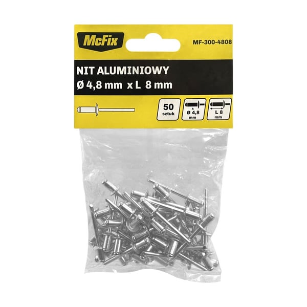 ALUMIININIITIT OP-50 KPL 4,8*8 MM - MF-300-4808 ALUMIININIITIT OP-50 KPL 4,8*8 MM - MF-300-4808