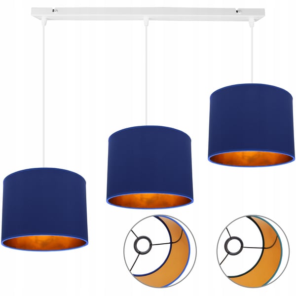 LOFTSLAMPE MED GYLDET LED-SKÆRM