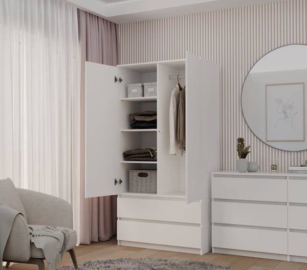 Malwa SS-90 hvid garderobe
