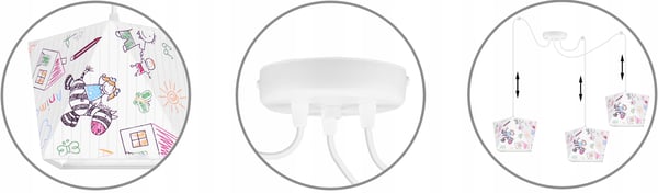 Lofthængende lampe med loftskrone og edderkopskærm