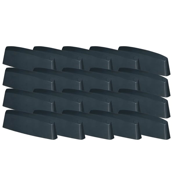 Dräneringsplugg för PVC-fönster antracitfärgad lock 36 mm 20-pack