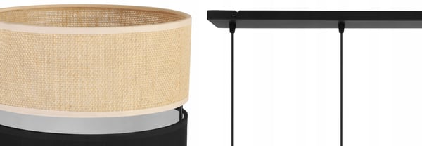 HÆNGELAMPE, LOFTKRONE, LAMPESKÆRM 20CM, SORT
