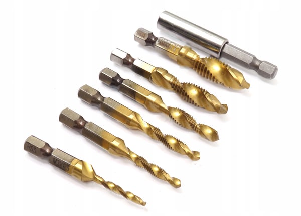 HSS M3-M10 gevindboringer med 1/4" chuck 7 stk.