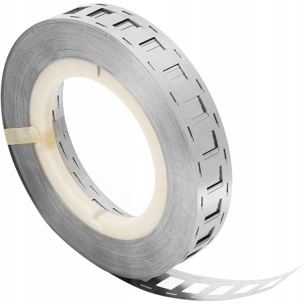 Nikkelöity teippi 25,5x0,15mm - hitsauslinkkien silta nikkelöidystä teräslevystä 1m