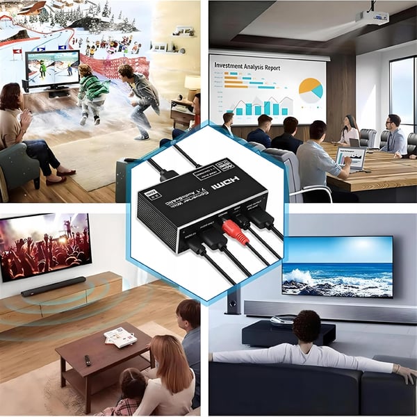 HDMI 2.1 TOSLINK-ekstraktor ATMOS 7.1 eARC HDCP 2.3-konverter 8K 4K 120Hz