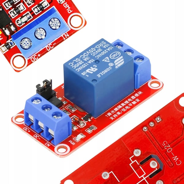 Rosfix 1-kanals relæmodul 5V H/L 10A Arduino