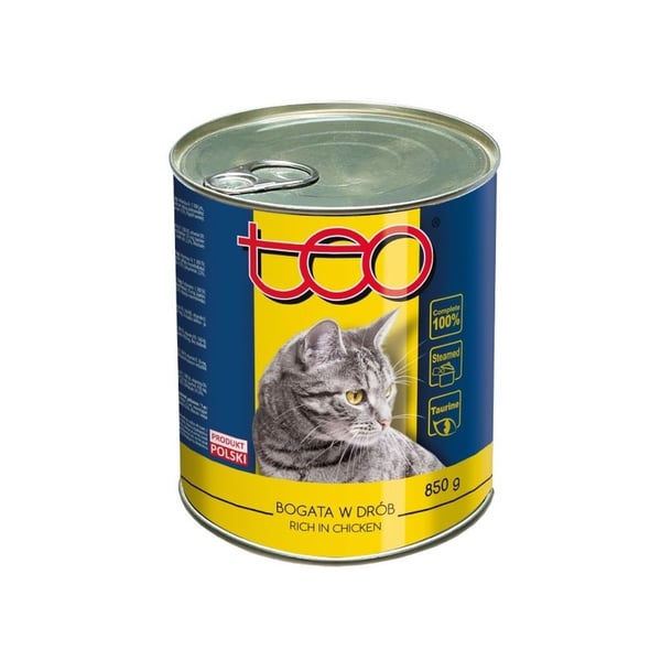 TEO våtfoder för katter med fågel 850 g