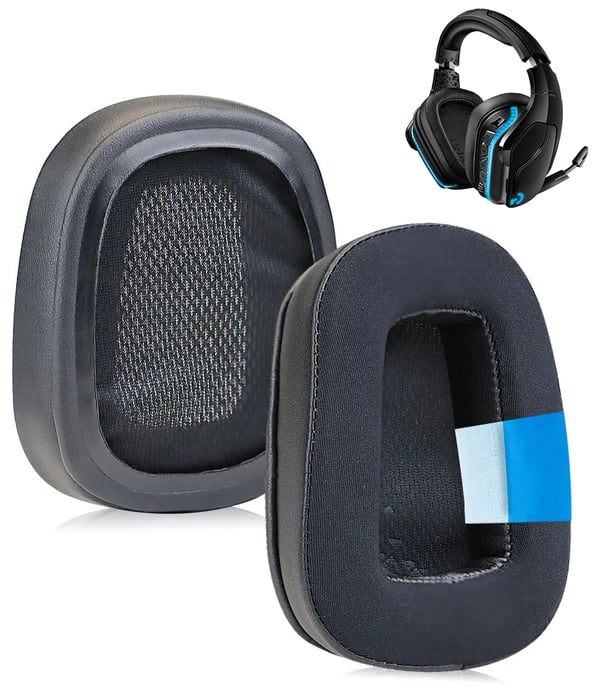 Logitech G933 G633 G935 öronkuddar skumgel svart