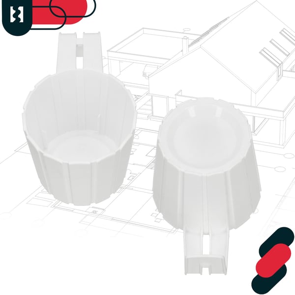 Balkongkruka för upphängning på balustrad vit 15 cm set om 2