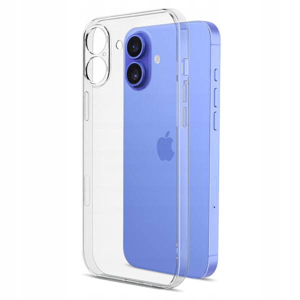 iPhone 16 -kotelo, vahva läpinäkyvä ja joustava kotelo, jossa on kansi