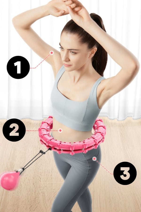 Hulahopring med fremspring anti-cellulite massager slankende smart load