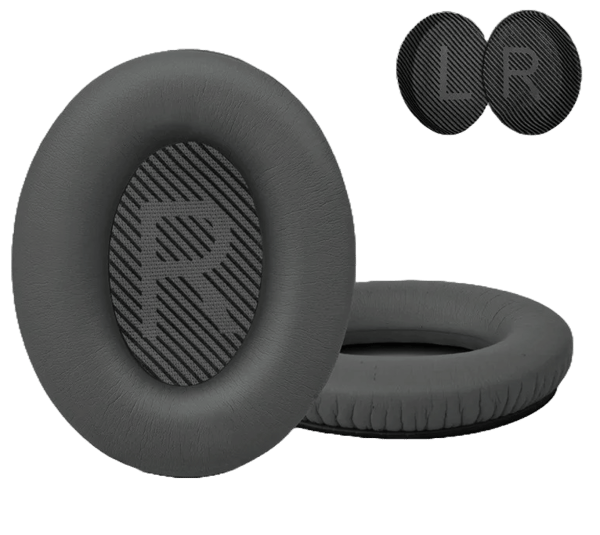Korvatyynyt, korvatyynyt, korvatyynyt Bose QC45 QC35 I II QC25 QC15 QC2 -harmaille kuulokkeille