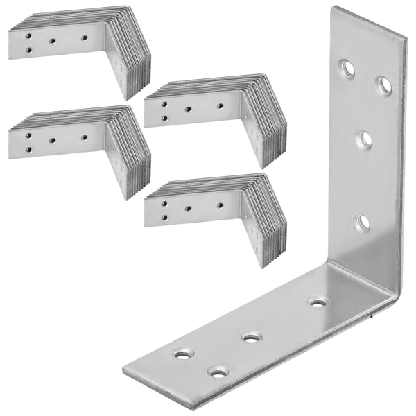 Kotarbau® Kirvesmiehen kulmaliitin ruostumatonta terästä sinkittyä 60 x 60 x 20 mm 50 kpl:n sarja