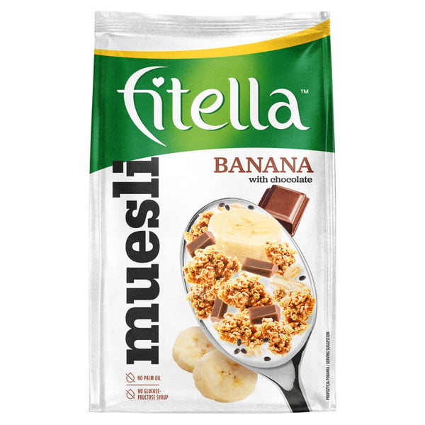Fitella Rapea banaanimysli suklaahippujen ja chiasiementen kera 300 g