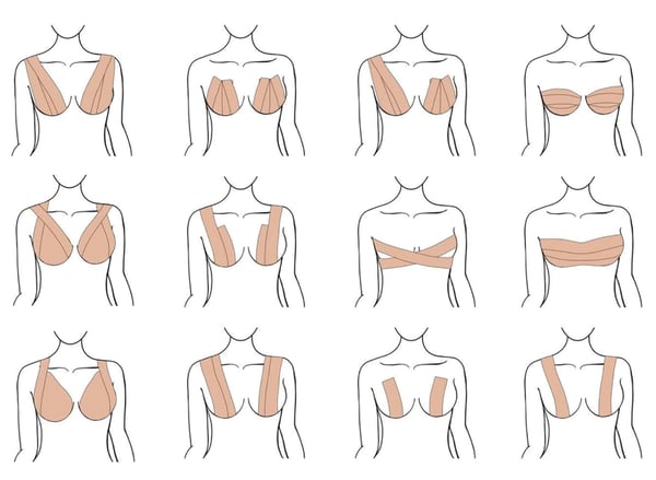 Brösttejp brystvortestrips til bryst 7,5 cm