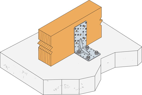 Vahvistettu kulmakosketin E9/2,5 150x150x65x2,5mm