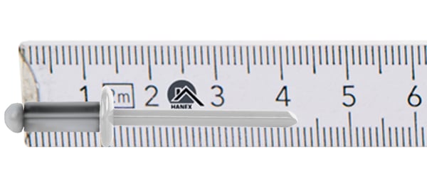 Öppna aluminiumnitnitar 4,8x12mm RAL 9010