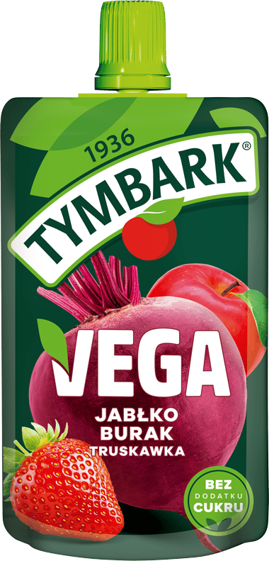 Tymbark Vega omenajuurikkaat mansikkamousse 100 g