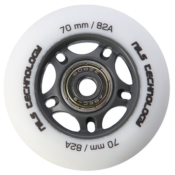 PU 70x24 82A vit mattfinish (4 st.) + ABEC-9 (8 st.) NILS EXTREME-set