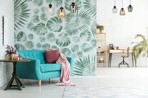 MODERNE ELEGANT HÆNGELAMPE MED GLASSKÆRM