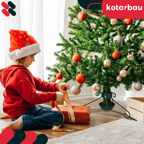 KOTARBAU® julgransställ i metall med vattenbehållare, grönt, 52 x 23 cm