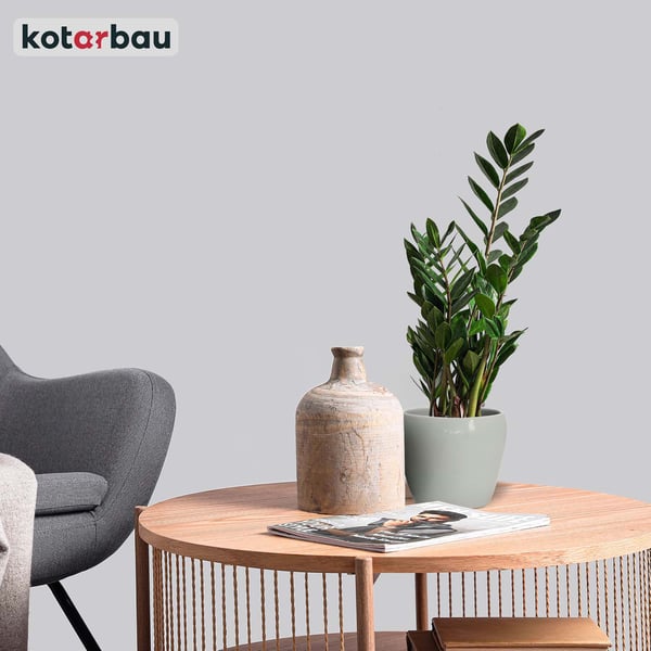 KOTARBAU® Urtepotte 12 cm Grå Glaseret Keramik Urtepotte Blomster- og Urtepotte Dekorativ Låg Balkon Urtepotte