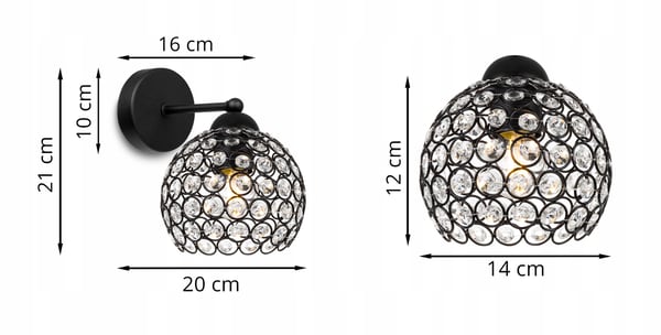 MODERNE KNÆKKE LAMPE ELEGANT LED KRYSTALLER