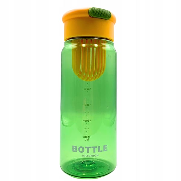 Urheilujuomapullo vedelle ja juomille kestävä mittakaavalla ja suodattimella 650 ml