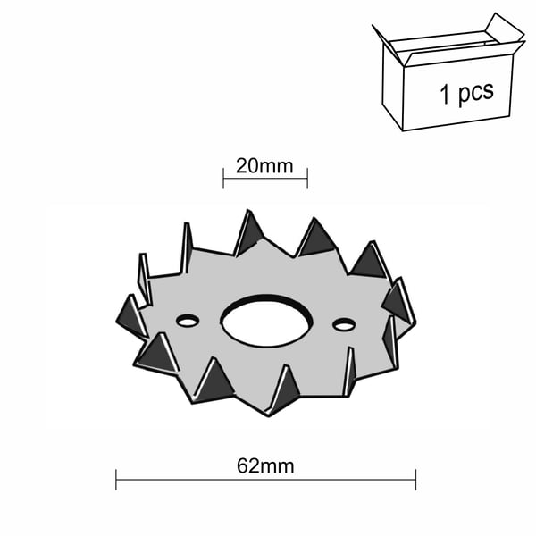 Bulldog-yksipuolinen rengas 62 mm M20