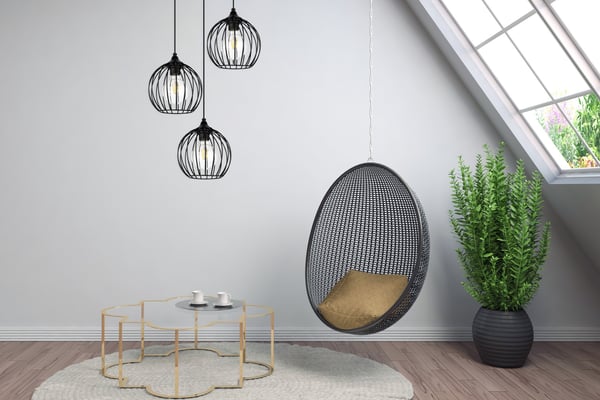 RIIPPUVAN LANKAVALAISIMEN MUSTA LOFT-LED-KATTURI