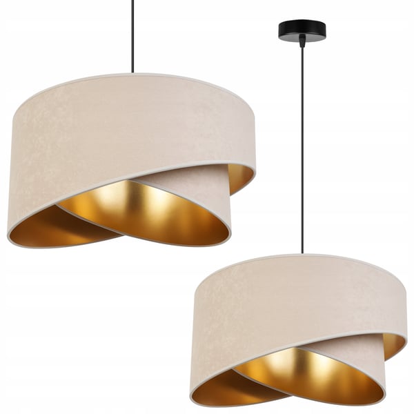 HÄNGLAMPA TAKLJUSKRONA GYLLENE LAMPSKÄRM SAMMETS ELEGANT GLAMOUR