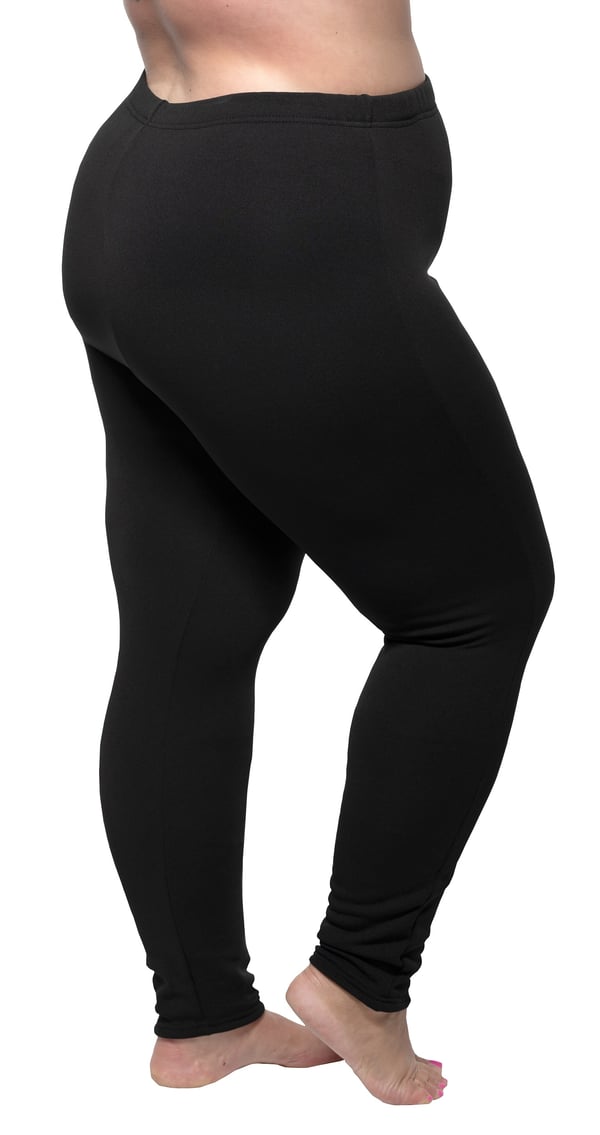 Damleggings fodrade med päls tjocka vinterleggings 4XL/5XL