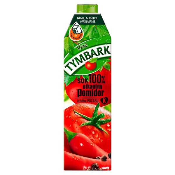Tymbark 100% mausteinen tomaattimehu 1 l