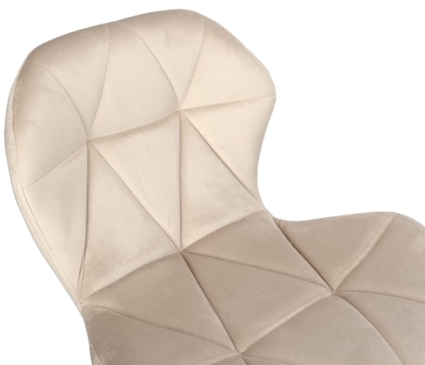 Gordon kromad barstol, beige sammet