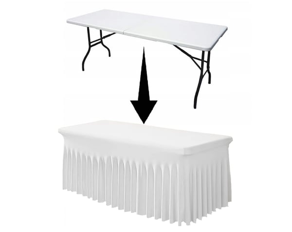 KLÄD cateringbordsdug med volang 180x76 cm