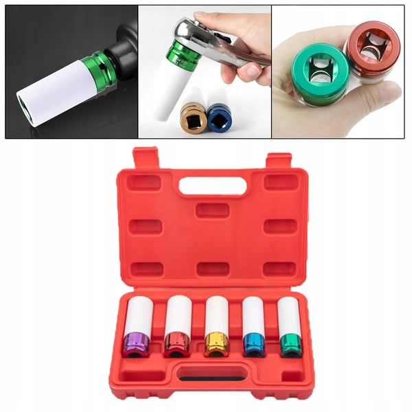 Krafttoppe til fælge 1/2" 15, 17, 19, 21, 22 mm