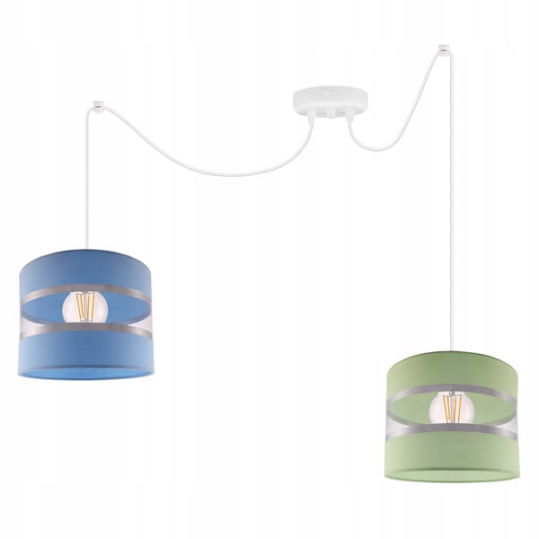 Lofthængende lampe med loftskrone og edderkopskærm