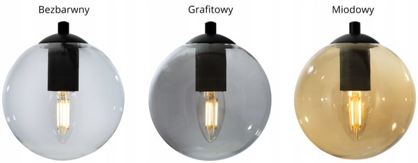 LED-TAKLAMPA MED GLASBOLL MED SPIDER