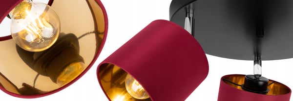 Lofthængende lampe med gylden LED-loftlampe