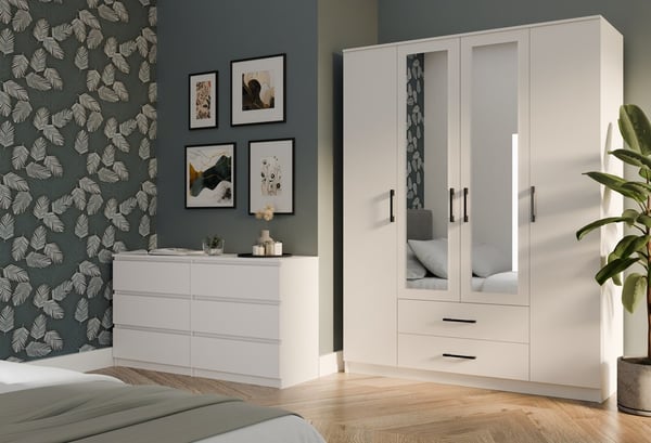 Romana garderob 160X205L vit