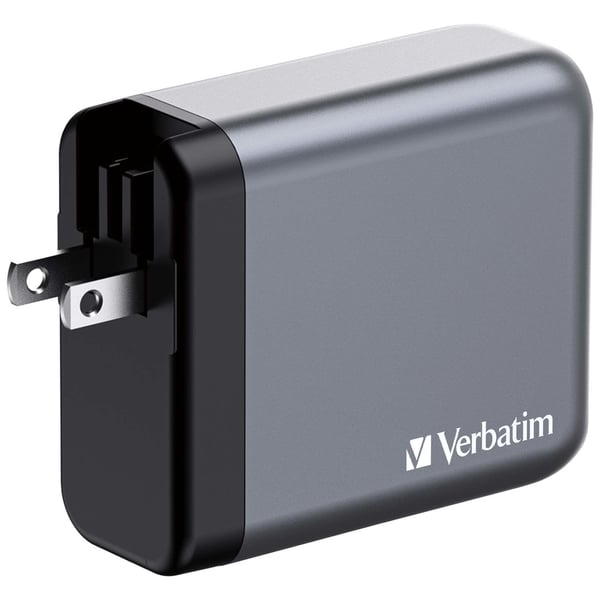Verbatim GaN GNC-140 Vægoplader 3xUSB-C PD (2x140W+20W) 1xUSB-A QC 3.0